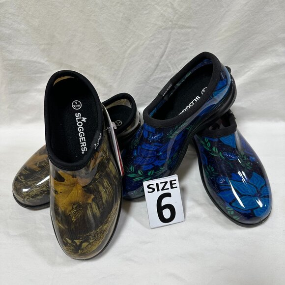Two for One Price!! Sloggers Waterproof Rain Shoes - Spring Surprise Blue & Camo - Picture 1 of 4